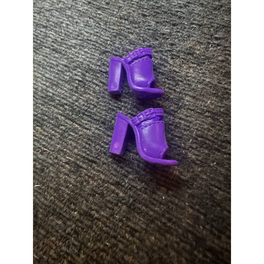 Barbie Doll Purple High Heels Shoes Open Toe Bow Replacement